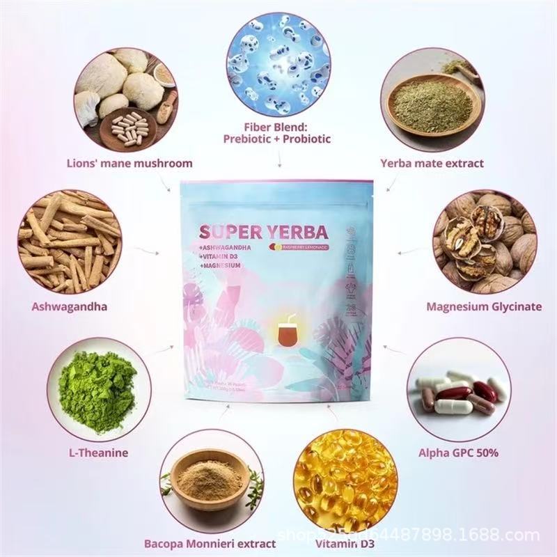 SUPERYERBA Probiotic Instant Yerba Mate Electrolyte Powder