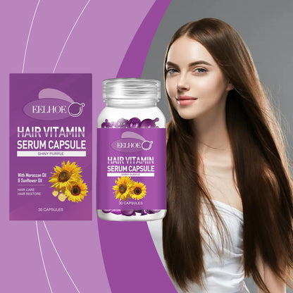 EELHOE Hair Essential Oil Treatment Capsule Scalp Massage Nutrition Moisturizing Hair Repair Supple Care Essential Oil