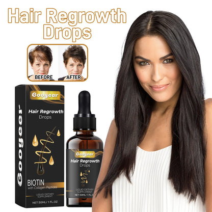 Googeer Hair Regrowth Drops, Repair Dry Hair Smooth Hair Solid Hair Thick Prevent Hair Loss