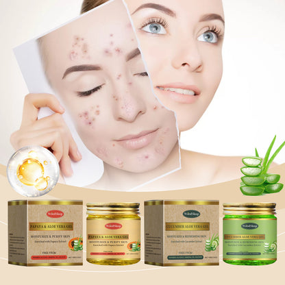WoodSleep Papaya Aloe Vera Hydrating Gel Facial Cleansing Aloe Vera Gel Moisturizing Nourishing Gentle Exfoliating