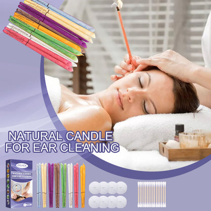 EELHOE Aromatherapy Ear Candle Gentle Cleansing Treatment Relaxing With Multicolor Ear Candle Set