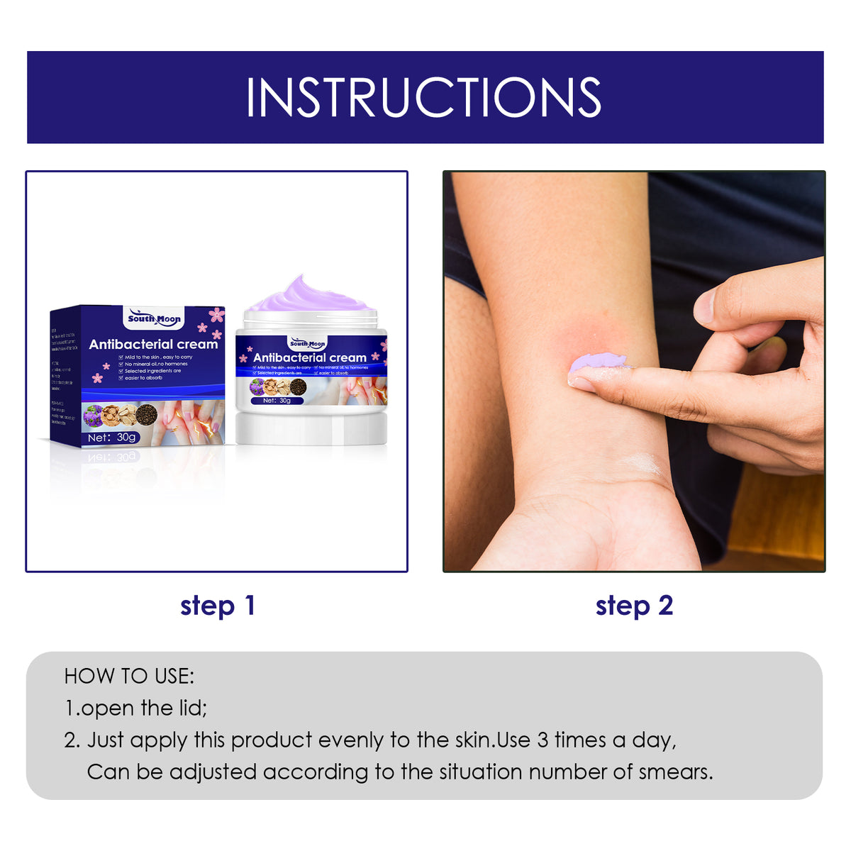 South Moon Zihuadidian Skin Care Cream For Mosquito Bites And Red Skin Topical Care Cream