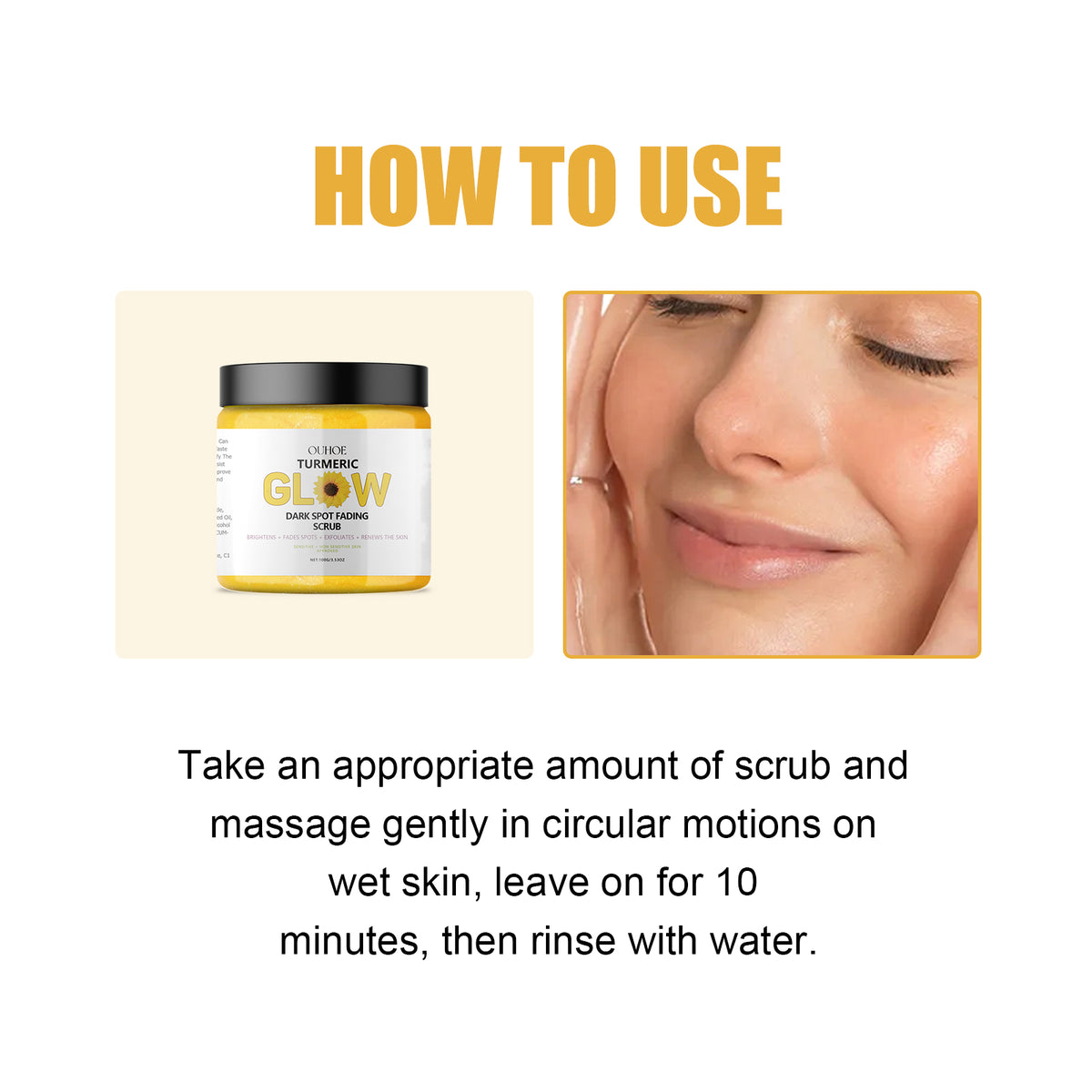 Turmeric Skin Care Set, Fresh And Clean Hydrating Oil-Control Fade Out Fine Lines Firming Haun White Treatments