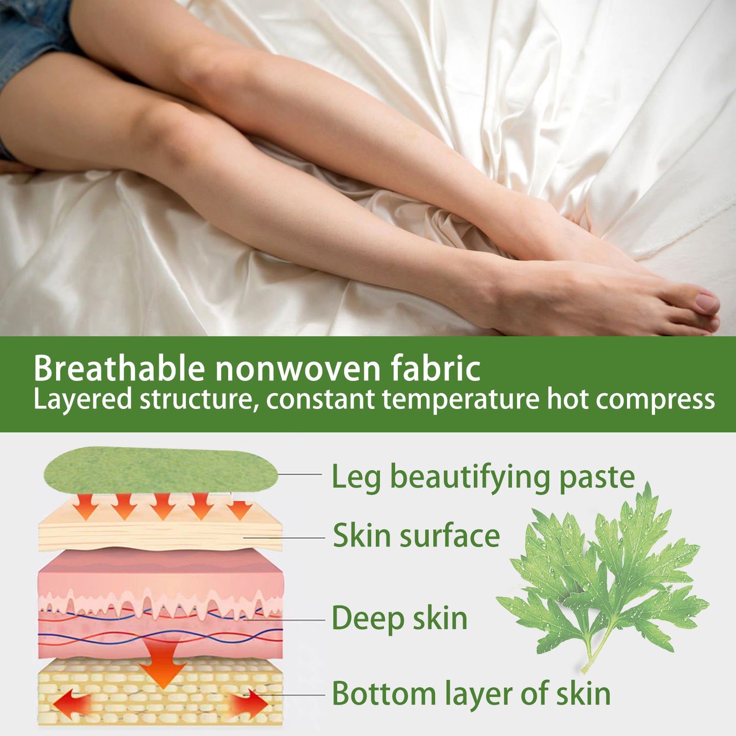 South Moon Wormwood Leg Patch Helps To Improve The Line Of The Legs Of Lazy People To Shape And Tighten The Skin Of The Legs