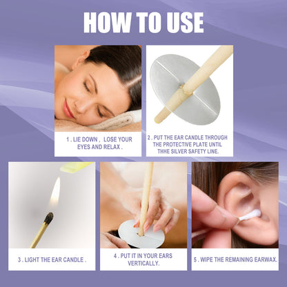EELHOE Aromatherapy Ear Candle Gentle Cleansing Treatment Relaxing With Multicolor Ear Candle Set