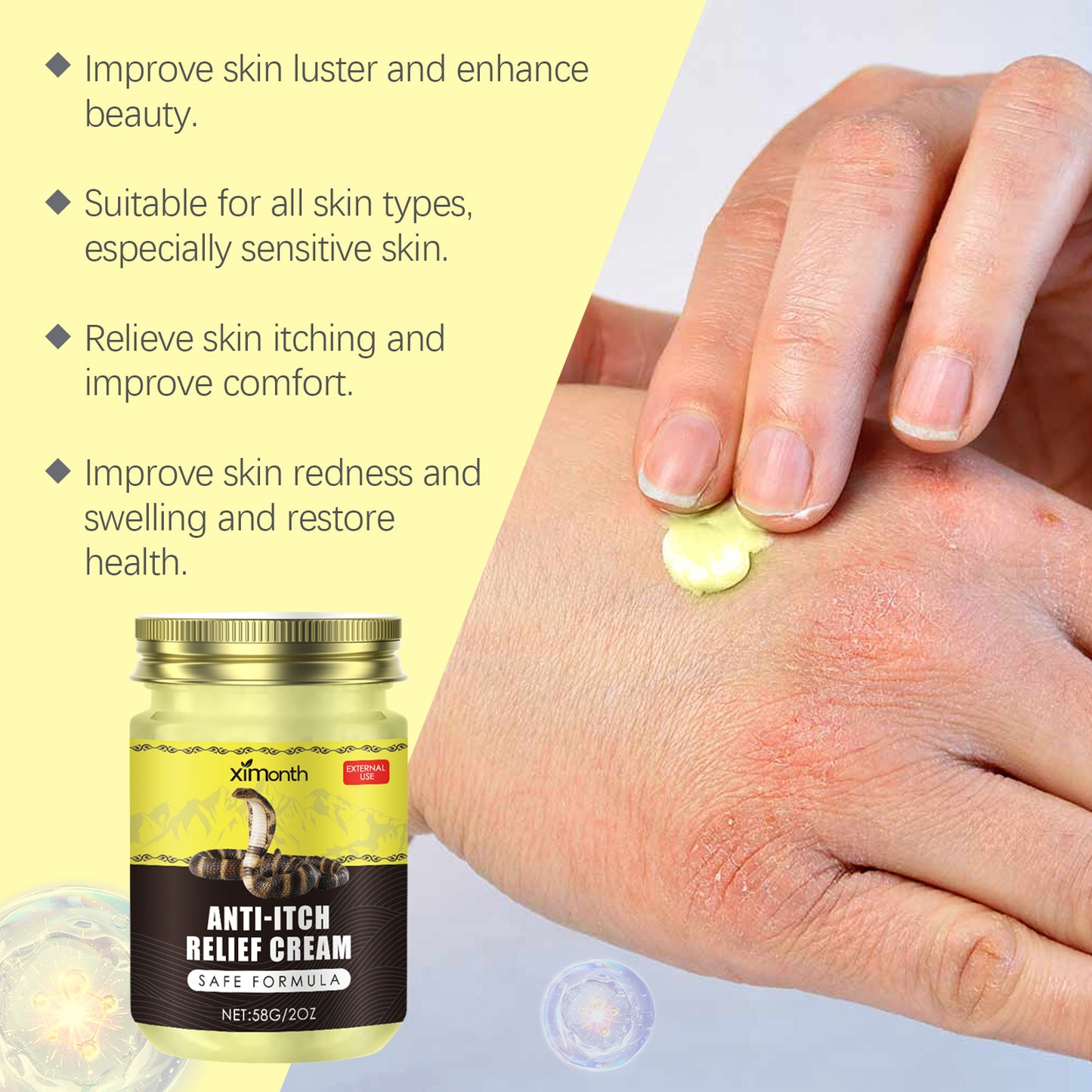 Ximonth Skin Repair Cream Mild Herbal Formula Skin Body Care Moisturizes And Nourishes Skin Moisture