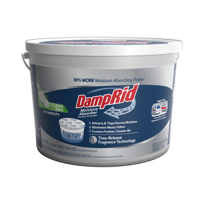 2-pack DampRid Hi-Capacity Moisture Absorber Bucket - Fresh Scent - 2 Pack, 2 lb 15.5 oz — Residential Use, Standard Application