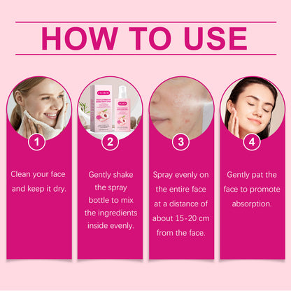 OUHOE Lactic Acid Facial Spray, Gently Moisturizing, Refreshing And Brightening Skin Tone Nourishing Facial Hydrating Treatment Spray