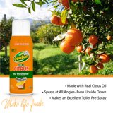 OdoBan Aroma Eliminator, 360-Degree Continuous Spray Natural Oil Real Citrus Air Freshener, Toilet Spray, 2-Pack, 10 Ounces Each, Orange Scent