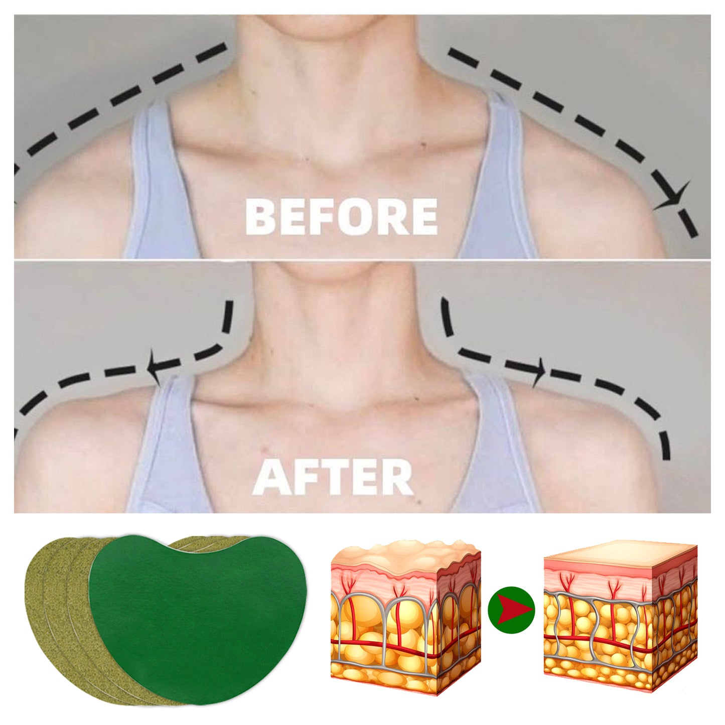 South Moon Moxa Joint Shoulder Patch Shoulder Warming Moxibustion Patch Cervical Pain Relief Patch Health Care Patch