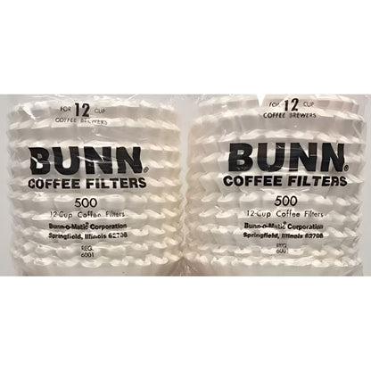 BUNN 1M5002 Commercial Coffee Filters, 12-Cup Size (Case of 1000)