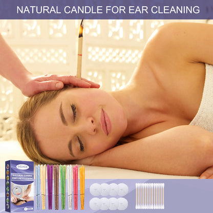 EELHOE Aromatherapy Ear Candle Gentle Cleansing Treatment Relaxing With Multicolor Ear Candle Set