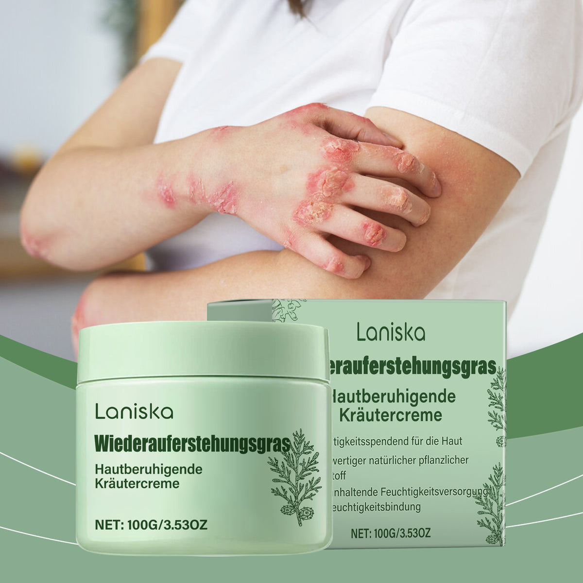 Herbal Skin Soothing Cream That Soothes And Nourishes Uncomfortable Skin With Body Skin Treatment Cream