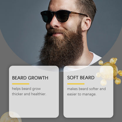 Men's Beard Care Oil Gentle Cleansing Moisturizing Softening Beard Essential Oil