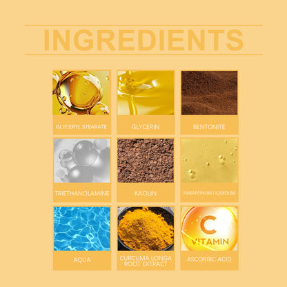 Viareline Vitamin C Deep Cleansing Mud Mask Gently Cleans, Hydrates And Moisturizes Facial Skin