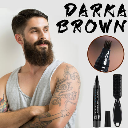 Beard Refill Pen Kit Men's Beard Natural Waterproof Beard Pen Beard Tracing Pen