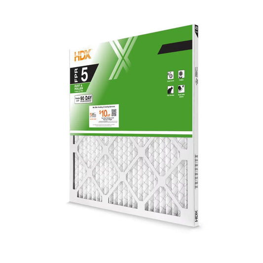 HDX 16x20x1 Standard Pleated Air Filter FPR 5, 3-Pack