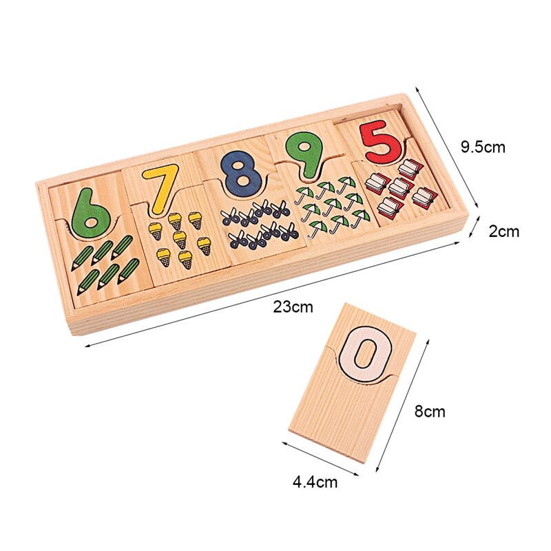 Wooden Math Toys Digitals Number 0-9 Digital