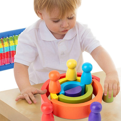 Bridge Rainbow Peg Wooden Toys