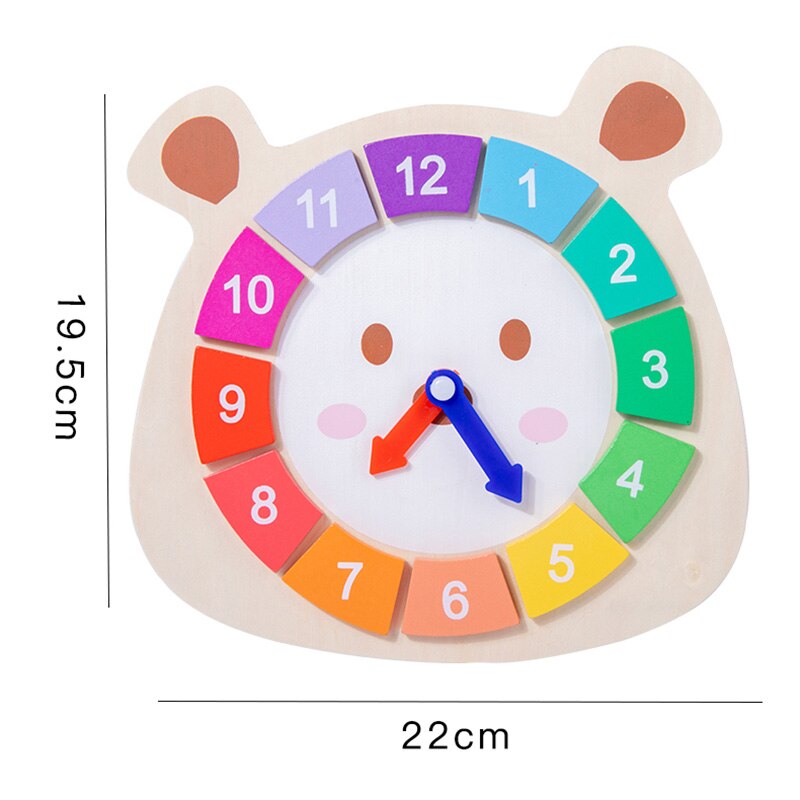 Cute Bear Wooden Clock