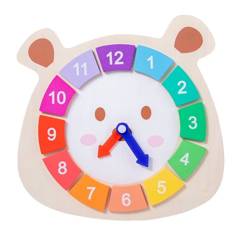 Cute Bear Wooden Clock