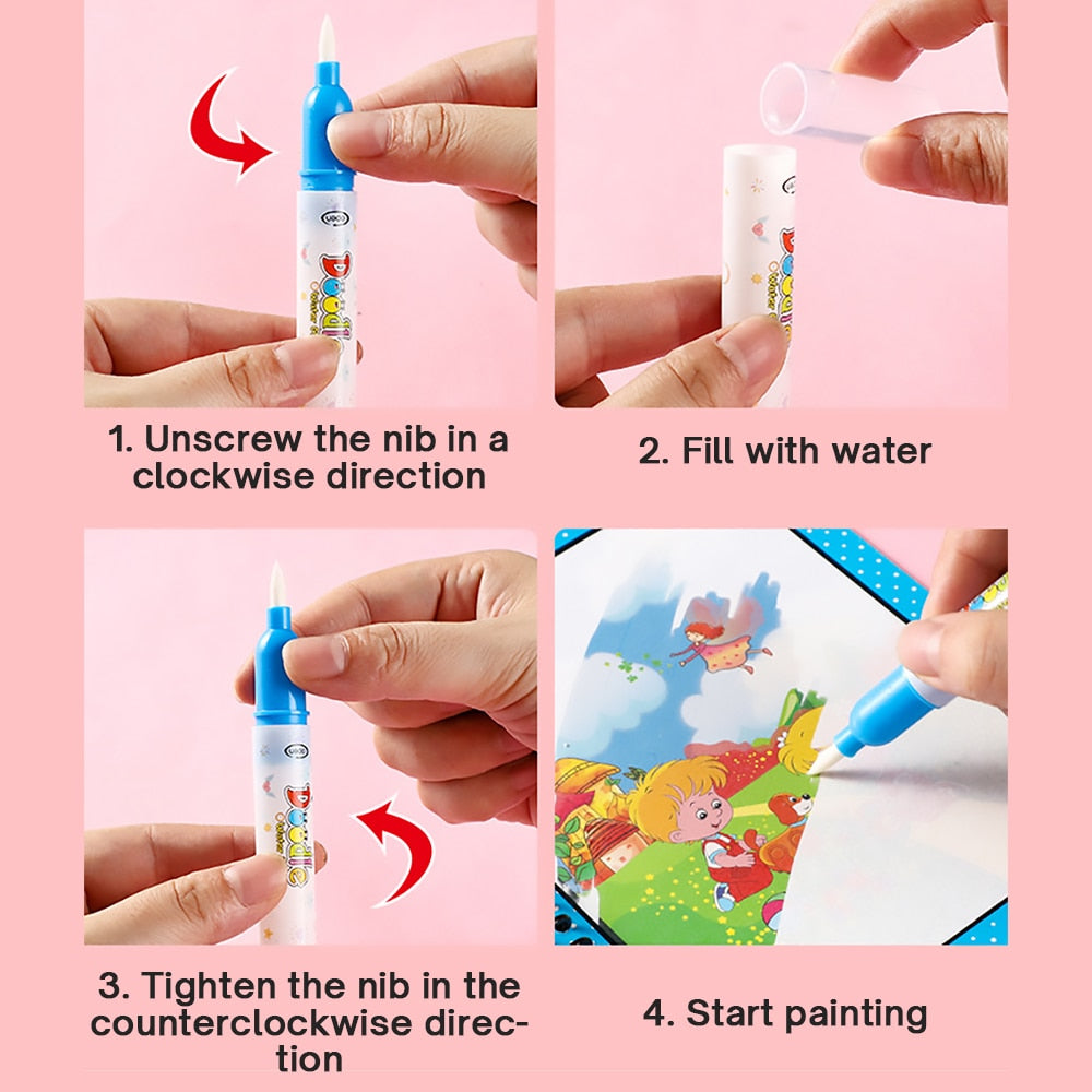 Magic Water Drawing Book