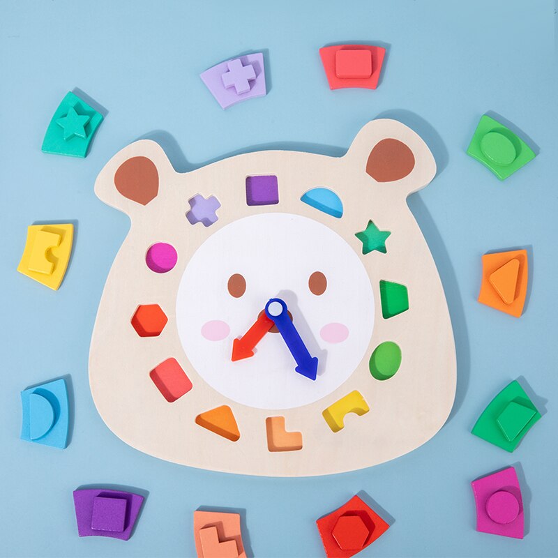 Cute Bear Wooden Clock