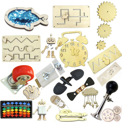 Busy Board Accessories Wood Toy