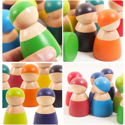 Bridge Rainbow Peg Wooden Toys