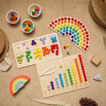 Wooden Rainbow Boardm Educational Puzzle