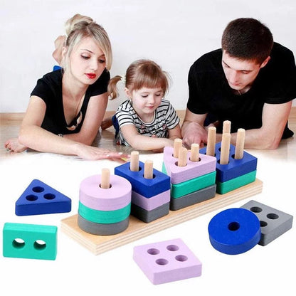 Wooden Building Blocks Learning Educational Toys