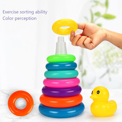 Little Yellow Duck Jenga Rainbow Toys