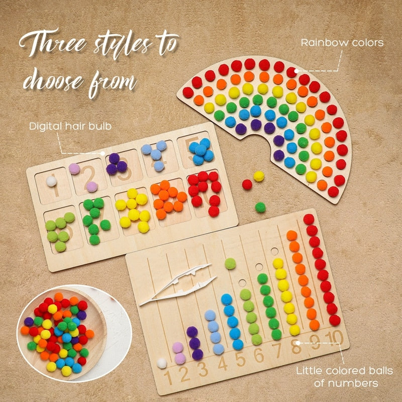 Wooden Rainbow Boardm Educational Puzzle