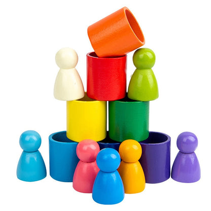 Bridge Rainbow Peg Wooden Toys