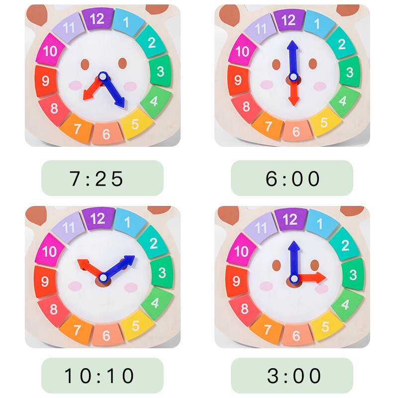 Cute Bear Wooden Clock