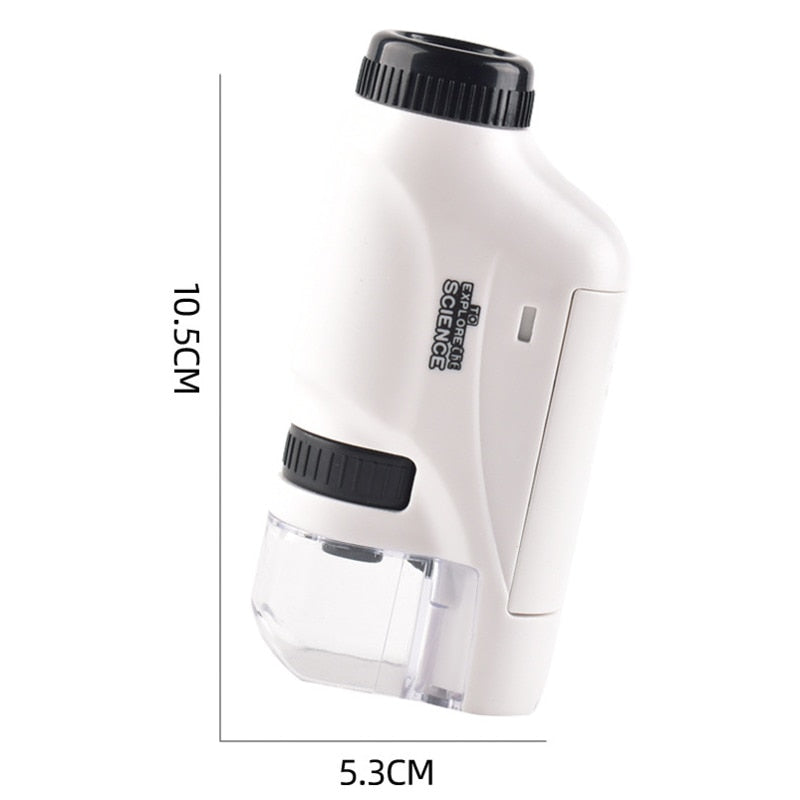 Handheld Microscope Kit Lab LED Light 60X-120X