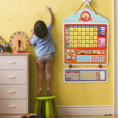 Wooden Magnetic Kids Schedule Educational Toys