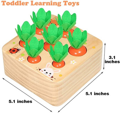 Baby Pull Carrot Wooden Toy