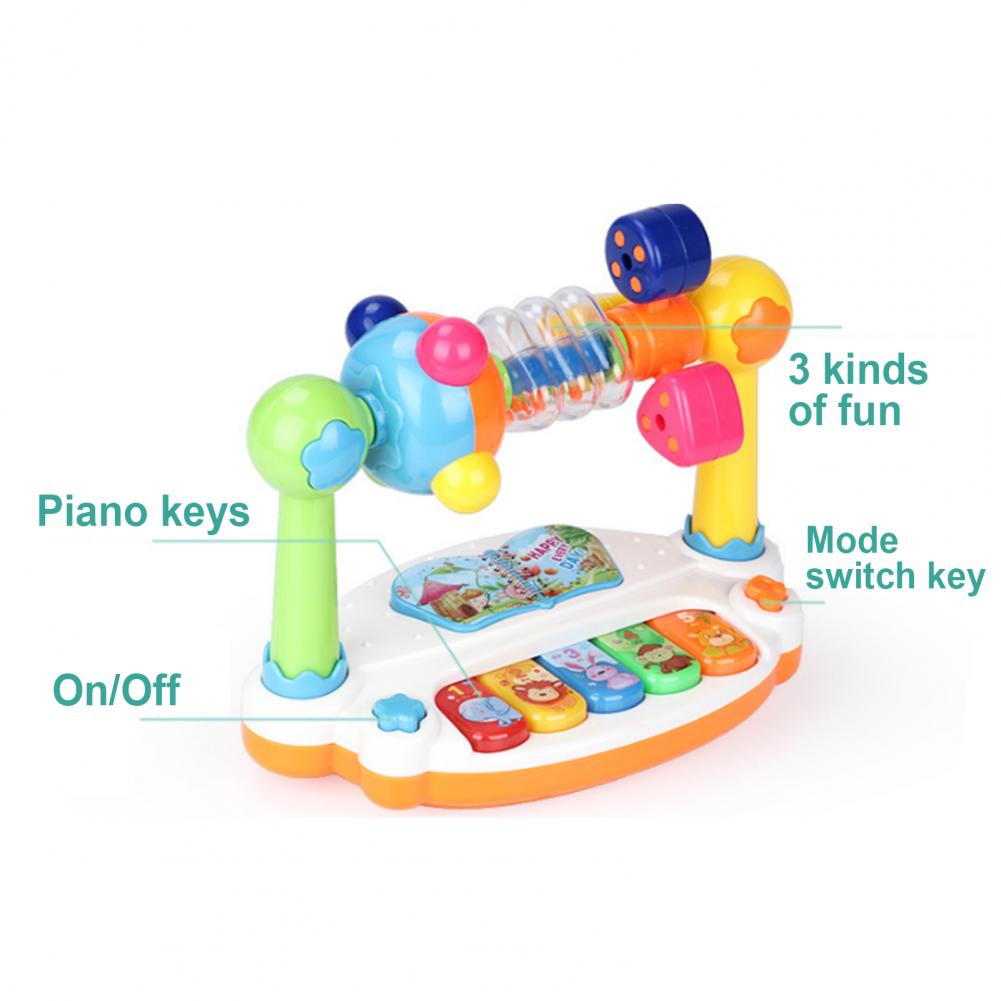 Rotating Music Piano with Light Sound