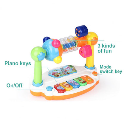 Rotating Music Piano with Light Sound