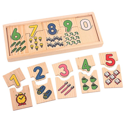 Wooden Math Toys Digitals Number 0-9 Digital