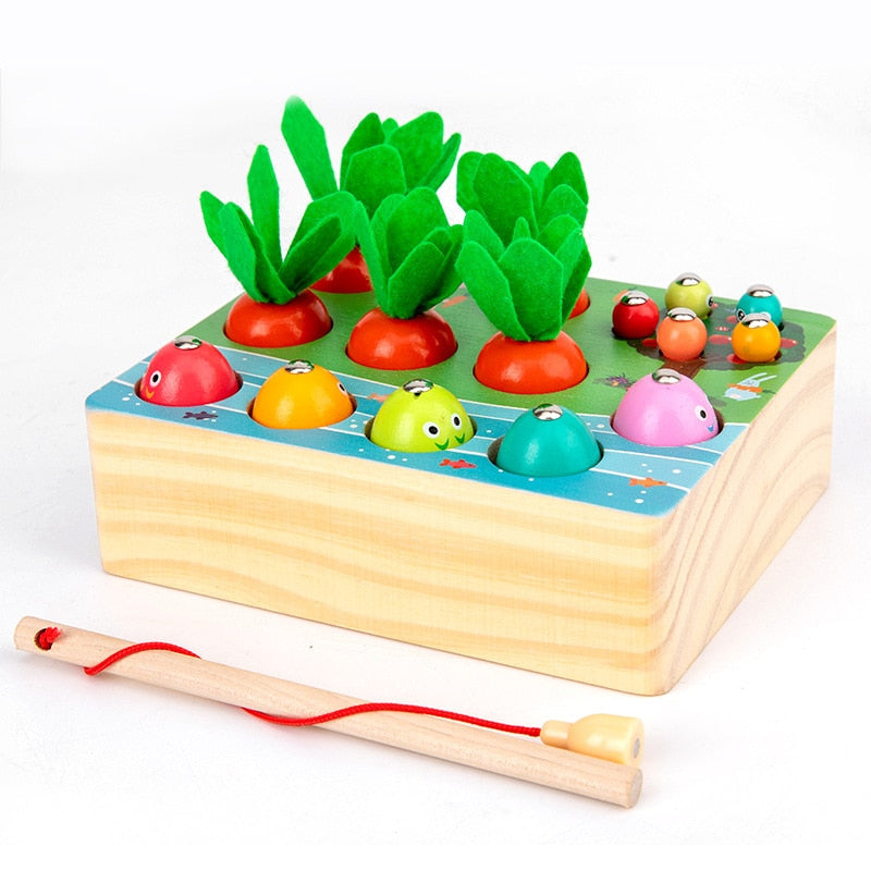 Baby Pull Carrot Wooden Toy