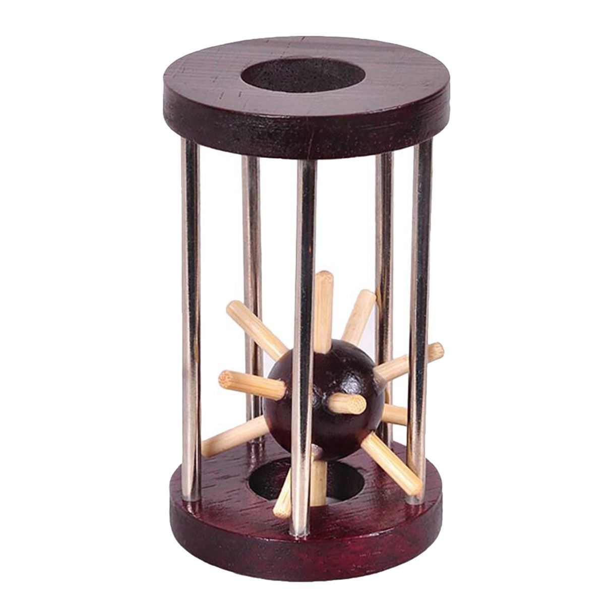 Wooden Lock Logic Puzzle Burr