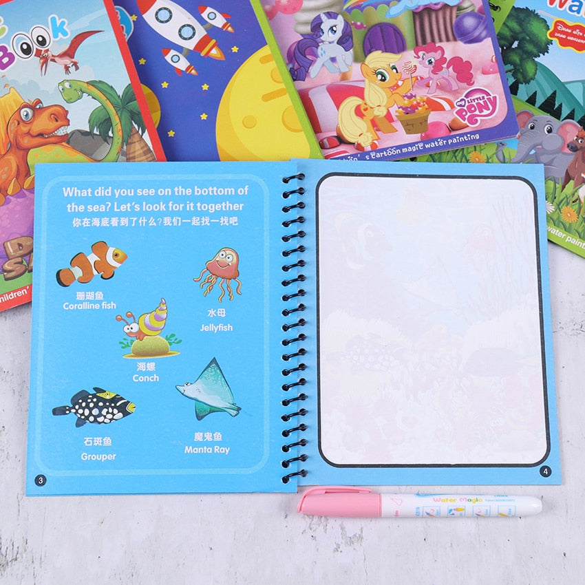 Drawing Set Reusable Magic Water Book