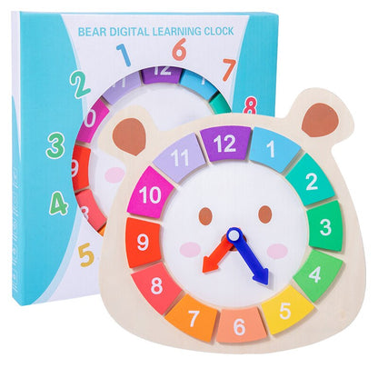 Cute Bear Wooden Clock