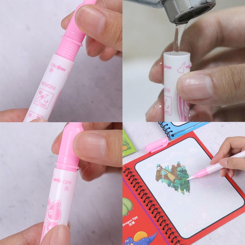 Drawing Set Reusable Magic Water Book