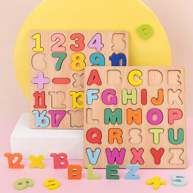 Wooden English Alphabet Number toy