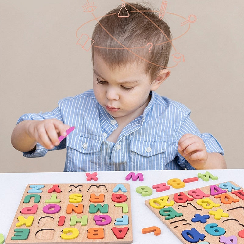 Wooden English Alphabet Number toy