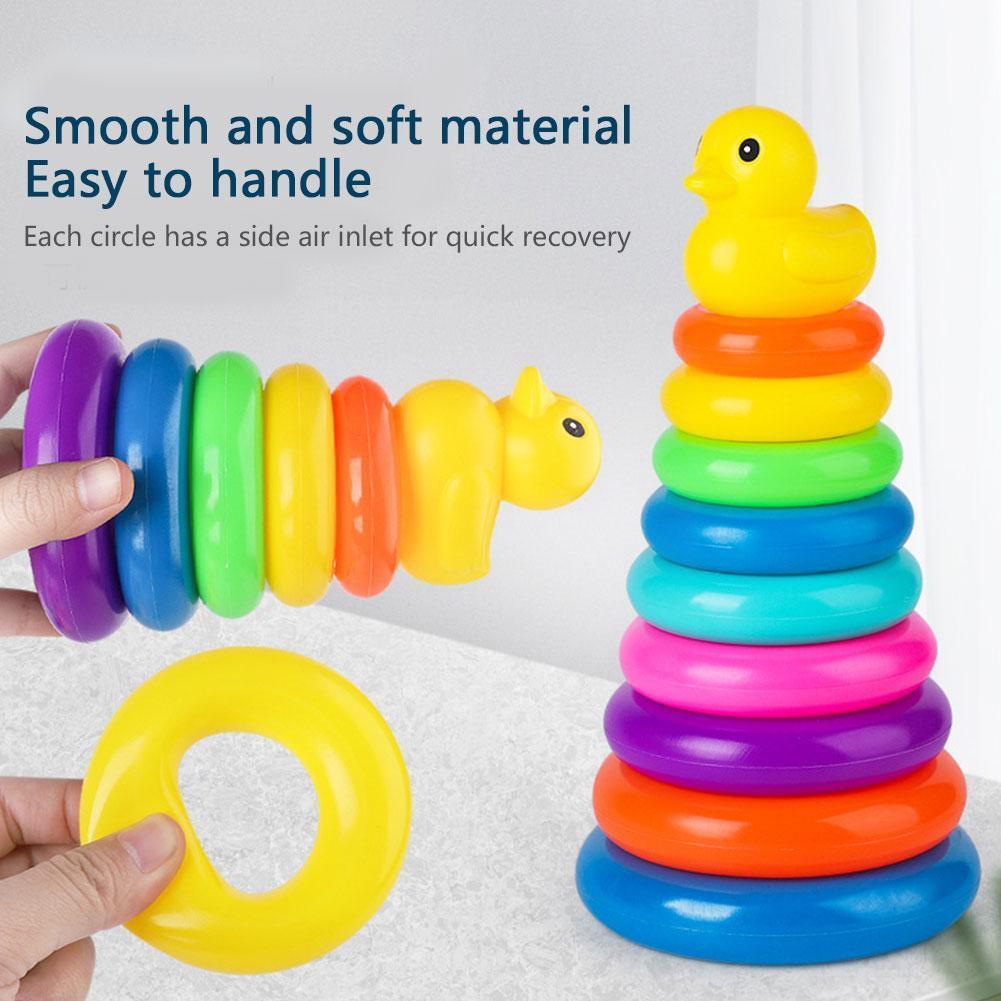 Little Yellow Duck Jenga Rainbow Toys