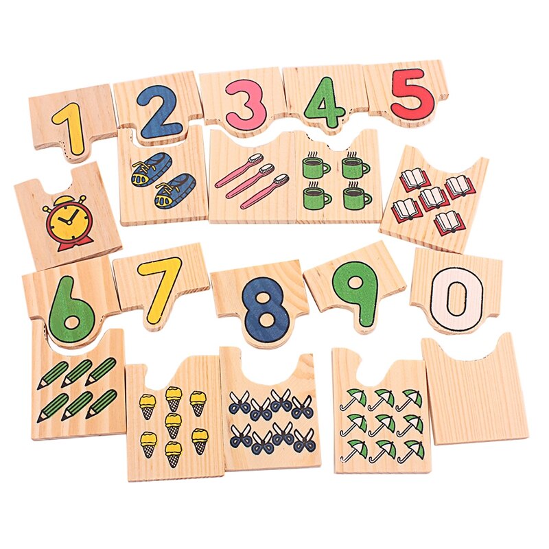 Wooden Math Toys Digitals Number 0-9 Digital